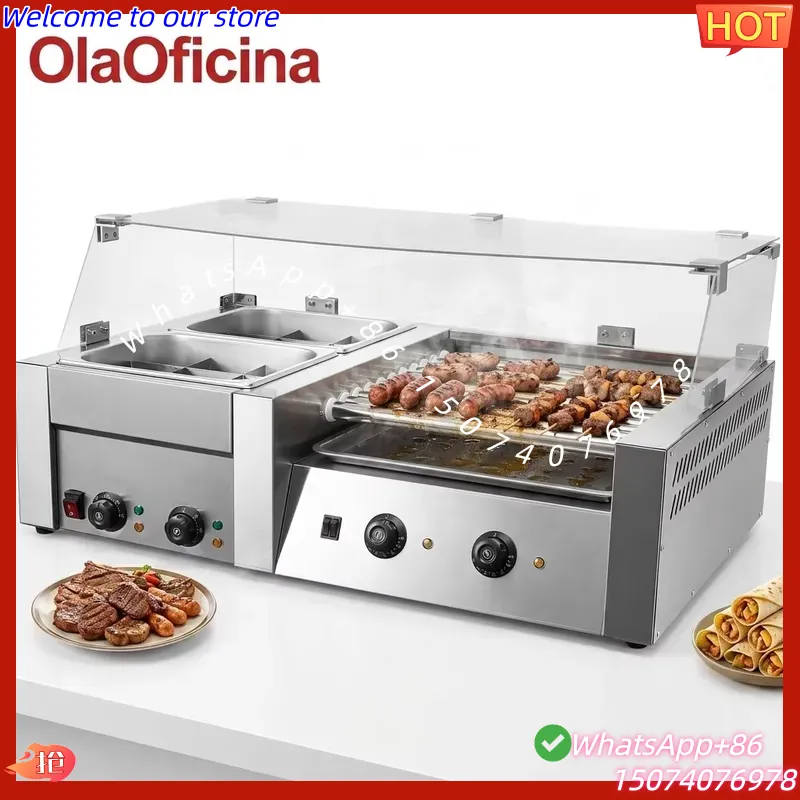 Hot Dog Roller Grill Commercial - Griglia Elettrica per Hot Dog a