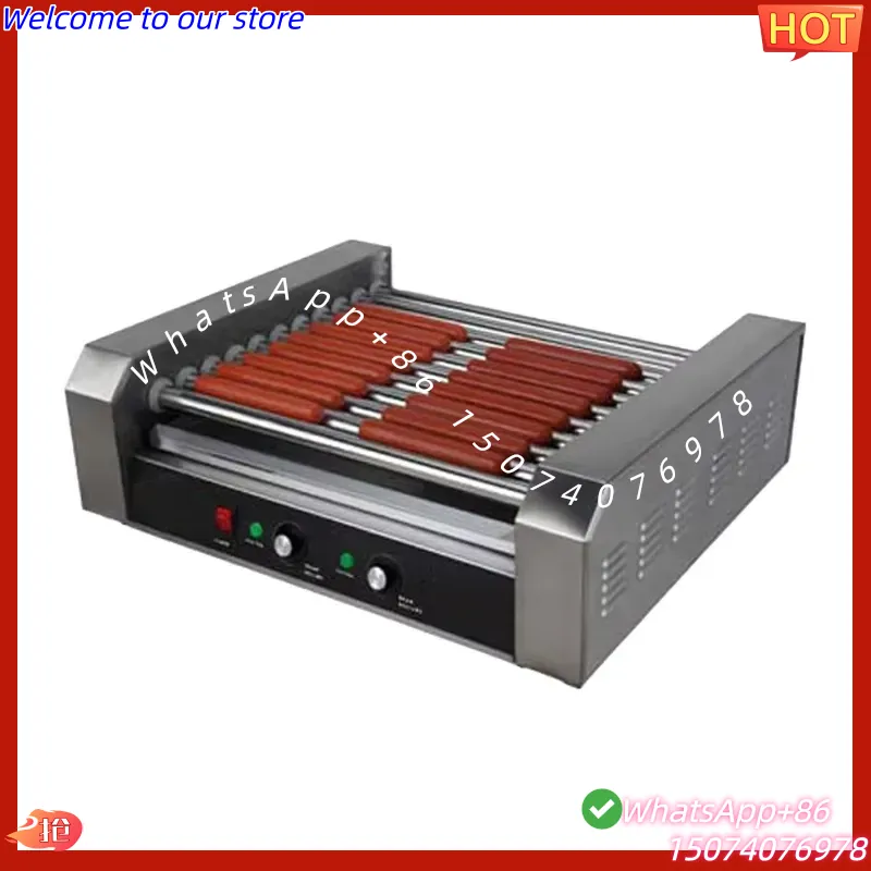Hot Dog Roller Grill Commercial - Griglia Elettrica Commerciale a 11 Rulli
