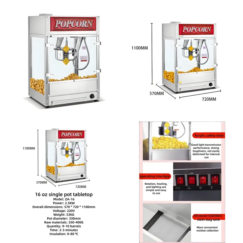 Macchina per popcorn automatic - Commercial Popcorn Maker 16Oz recensione e prezzo